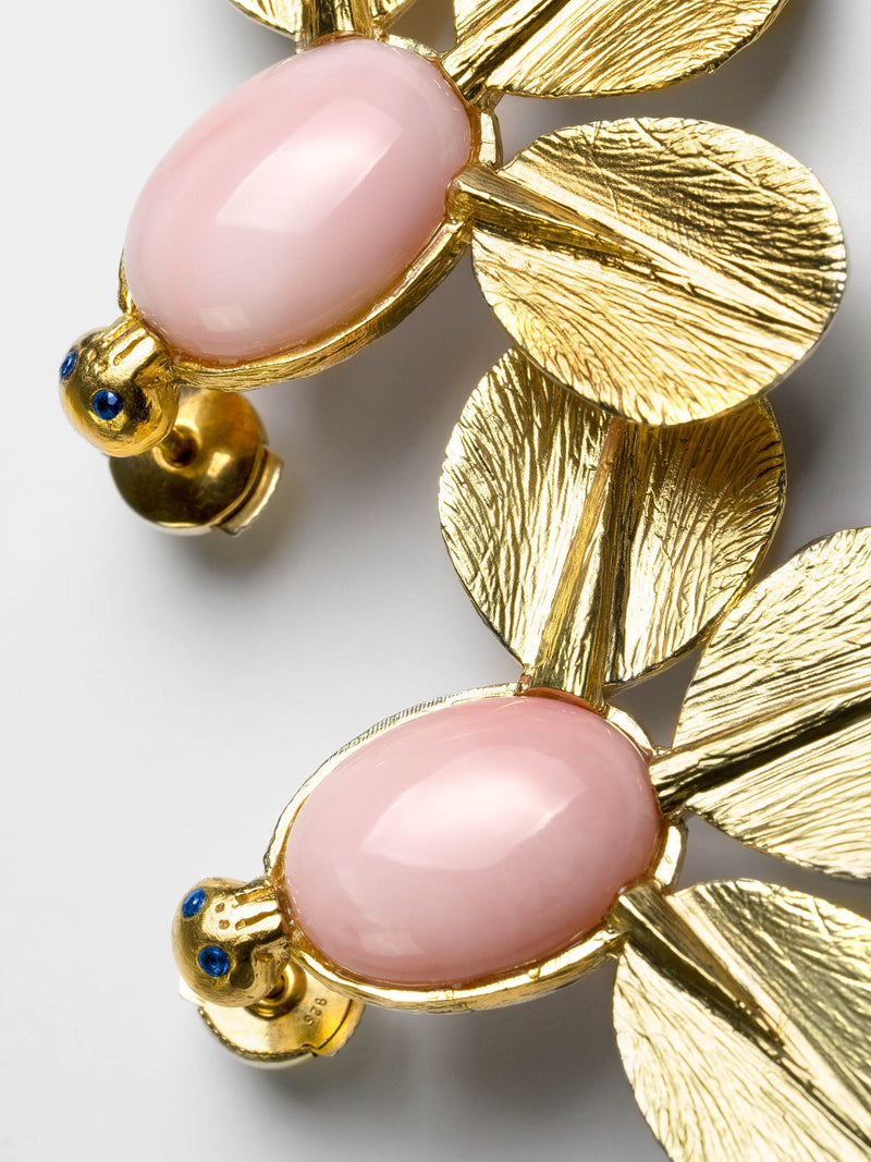 Pink Opal Cone earrings